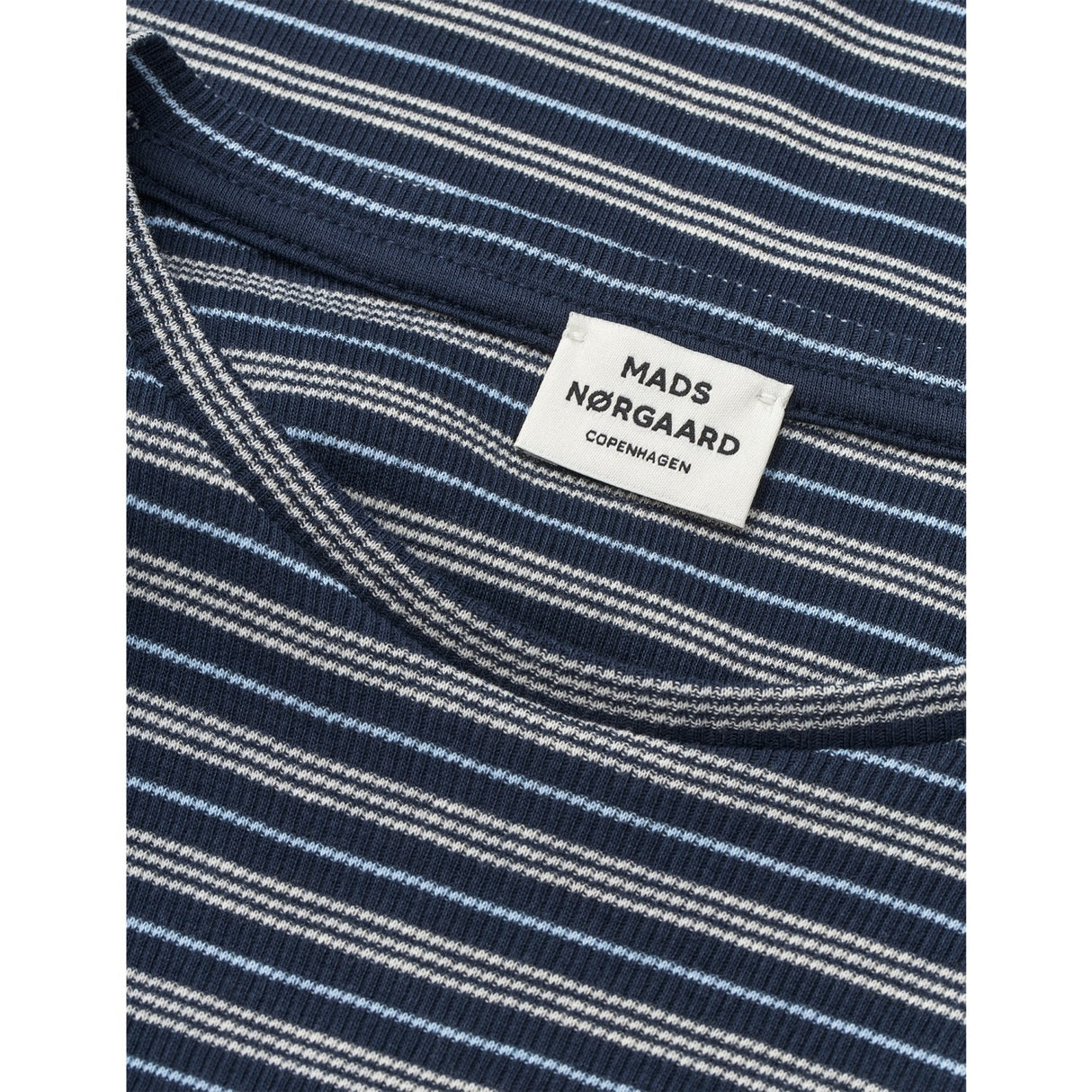 Mads Nørgaard Sky Captain/Vanilla Ice/Cashme 2X2 Bomull Stripe Stripe Tuviana Tee