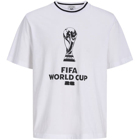 Jack & Jones Junior Bright White Jorfifa Tee Ss Crew Neck Styd Aw25 Jnr