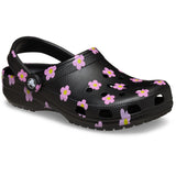 Crocs Black Classic Flower Clog K Blk