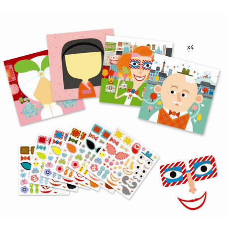 Djeco klistremerkespill - Faces