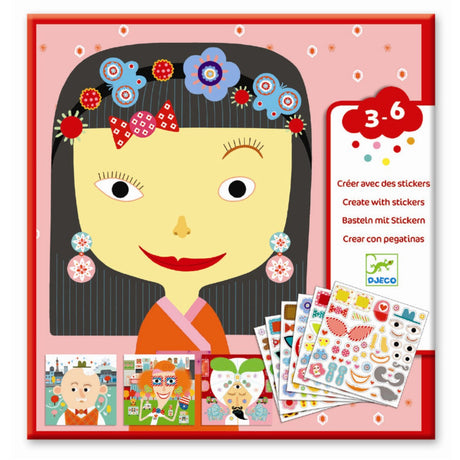 Djeco klistremerkespill - Faces