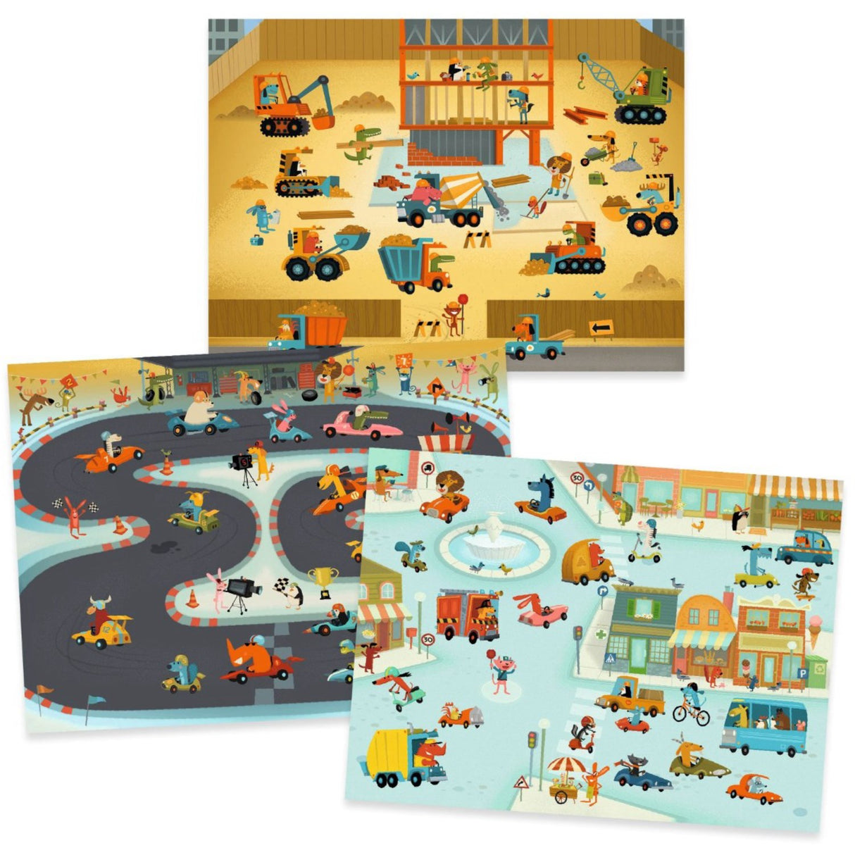 Djeco-dekaler, asfalt