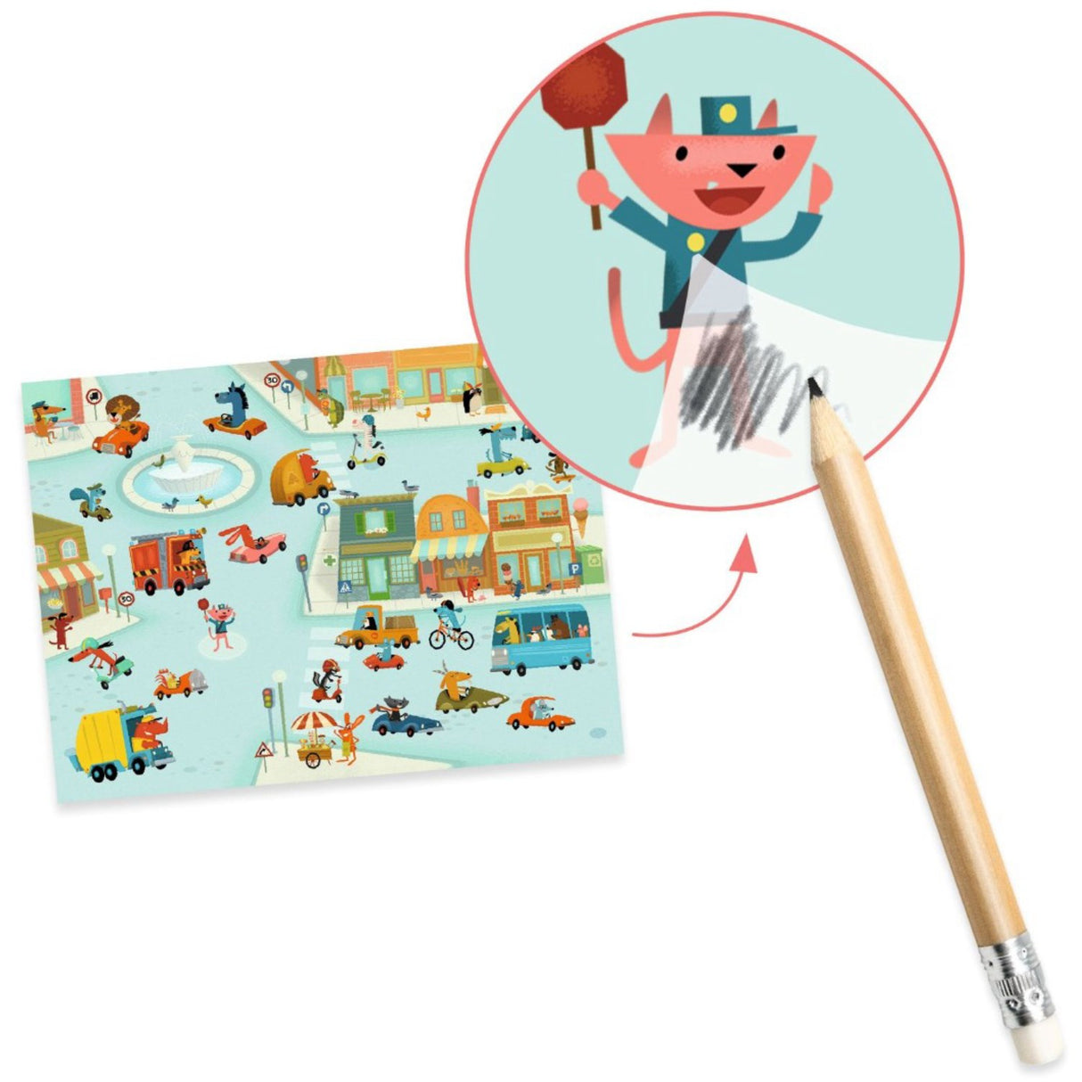 Djeco-dekaler, asfalt