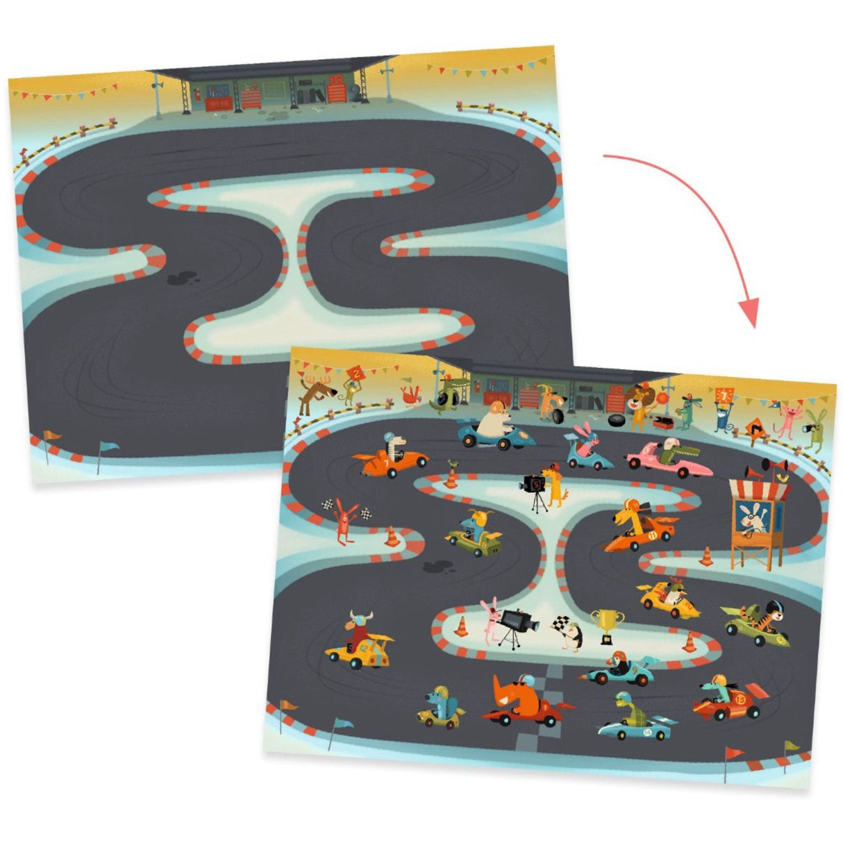 Djeco-dekaler, asfalt