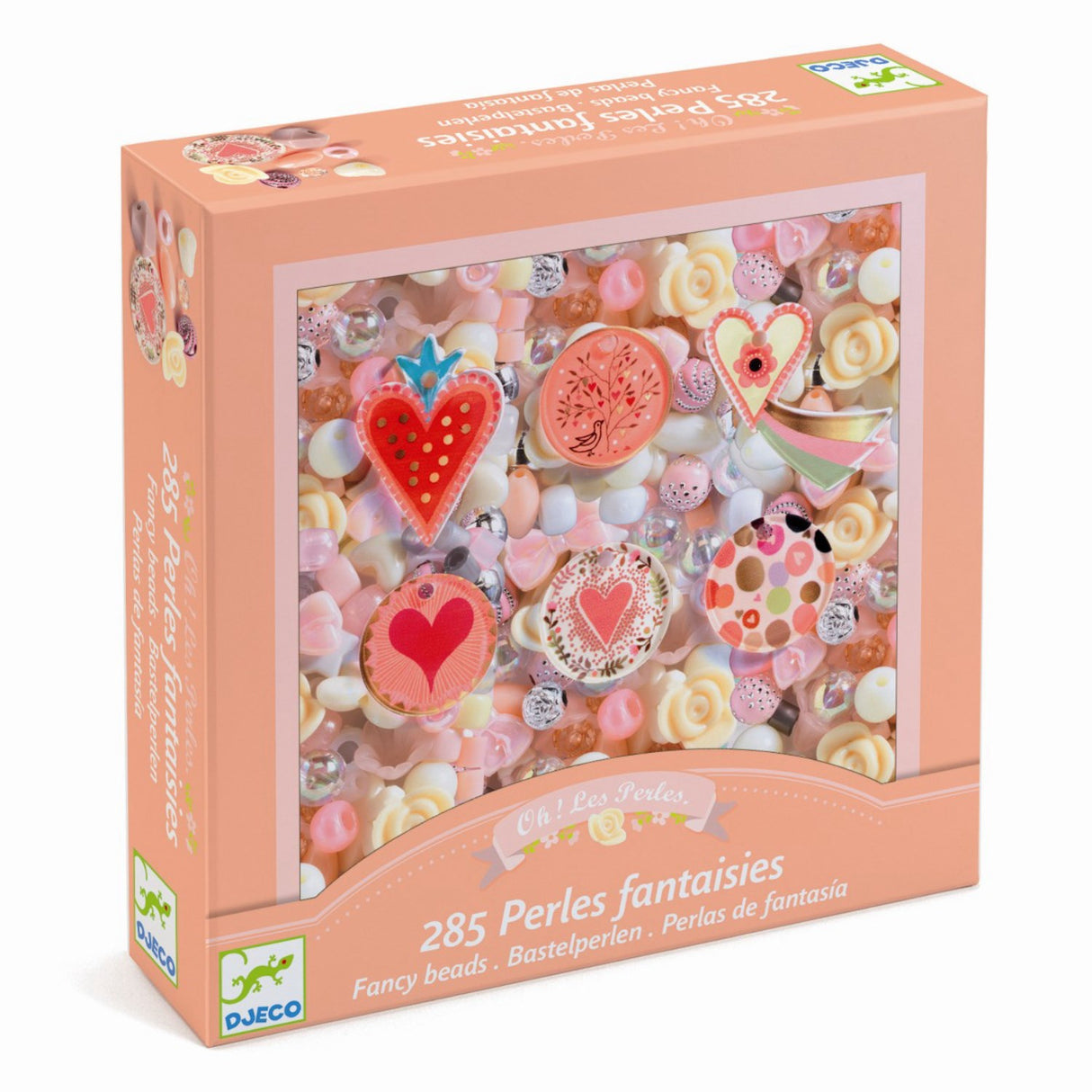 Djeco Creative Beads - Plastperler, hjerter