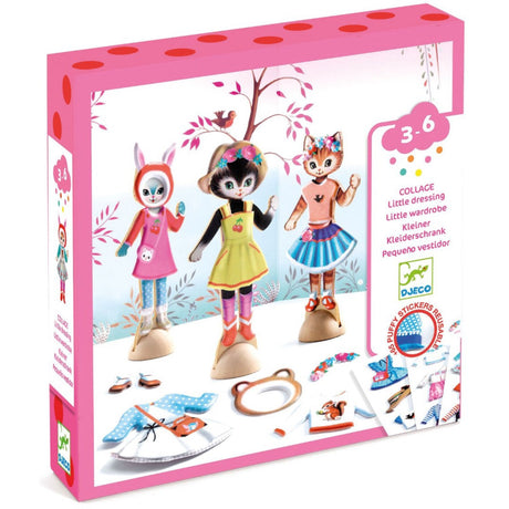 Djeco kreativ collage, Den lille garderoben