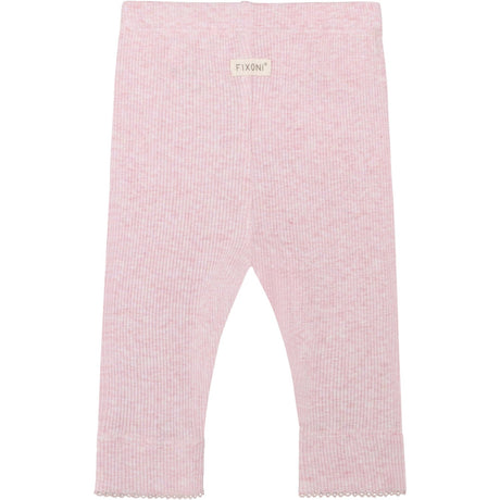 FIXONI Bleached Mauve Melange Leggings Melange Rib