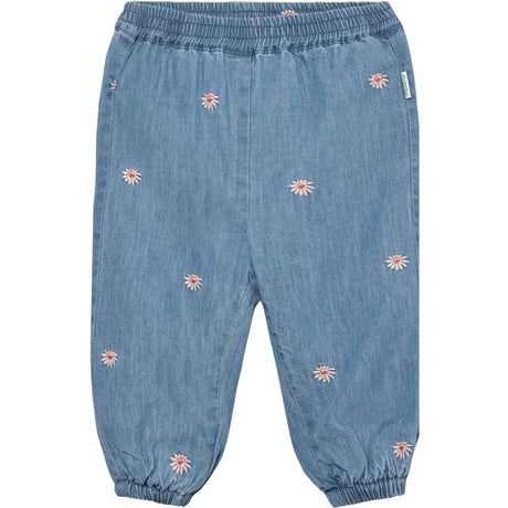 Minymo Faded Denim Bukser Emb. Chambray M/ Lining