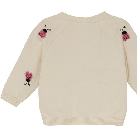 Minymo White Swan Cardigan Strikk