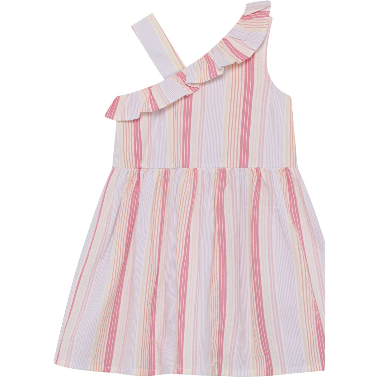 Minymo Bright White Kjole Ns Y/D Seersucker