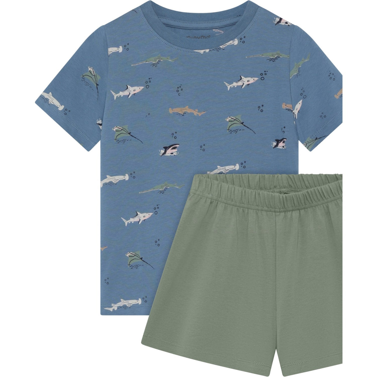Minymo Blue Shadow T-Shirt+Short Sett Aop