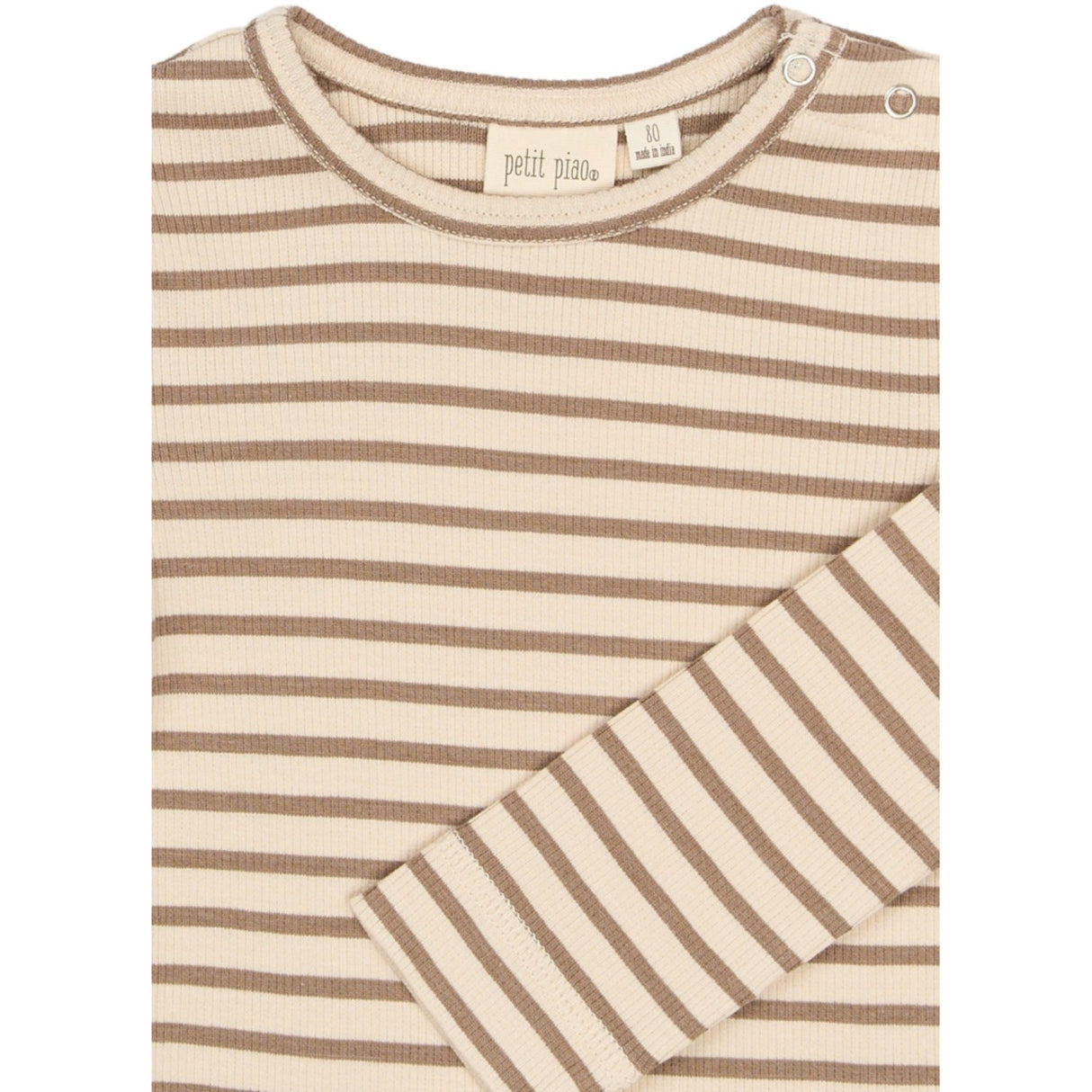 Petit Piao Ginger Snap Striped PPSky L_S Tee