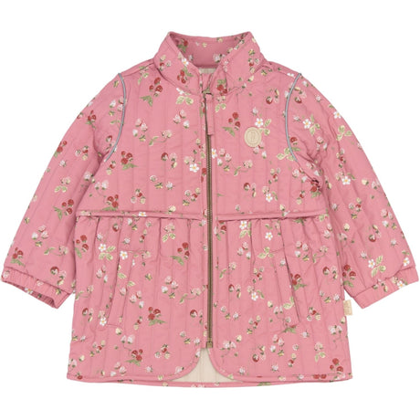 Petit Piao Dusty Rose Strawberry AOP PPEver Thermo Long Jakke