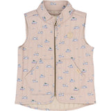 Petit Piao Oxford Tan Boat AOP PPEver Thermo Waistcoat