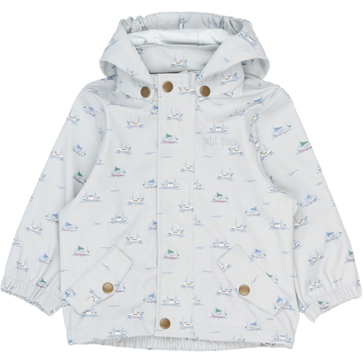 Petit Piao Pearl Blue Boat AOP PPDai Regntøy Sett