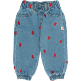 Petit Piao Light Blue Denim EMB PPEva Denim Bukser
