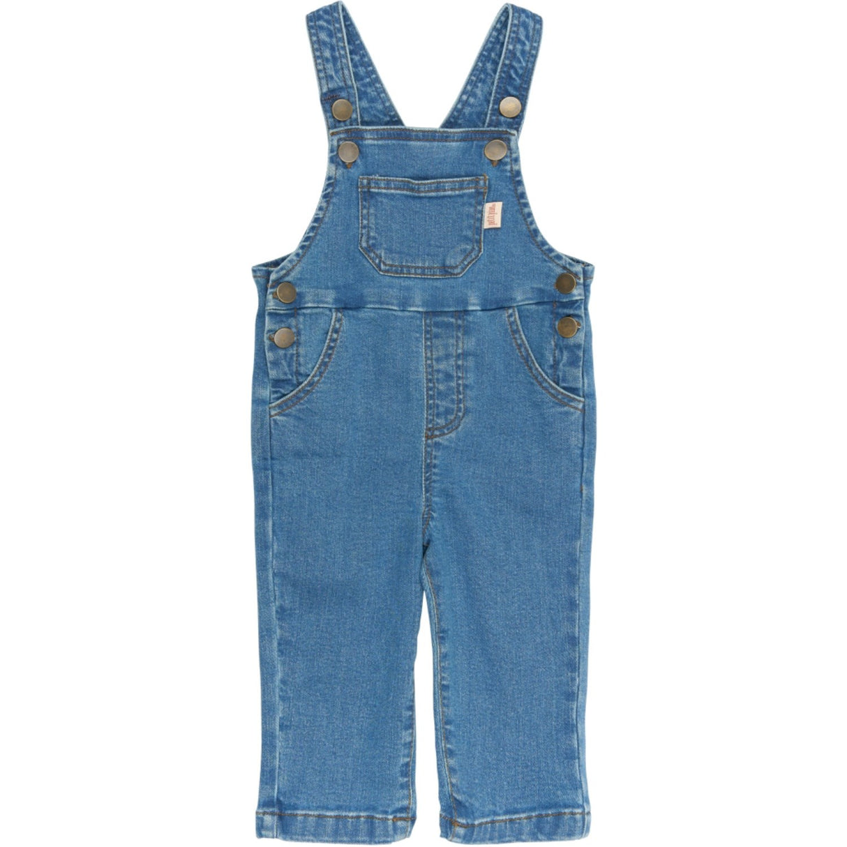 Petit Piao Light Blue Denim PPElm Denim Overalls