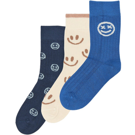 minipop® Strong Blue Moe Bambus Strømper 3-Pakning