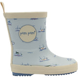 Pom Pom Pearl Blue Boat AOP Bliss Rubber Støvler AOP