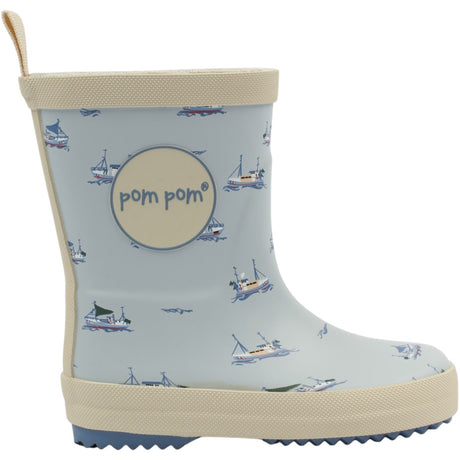 Pom Pom Pearl Blue Boat AOP Bliss Rubber Støvler AOP