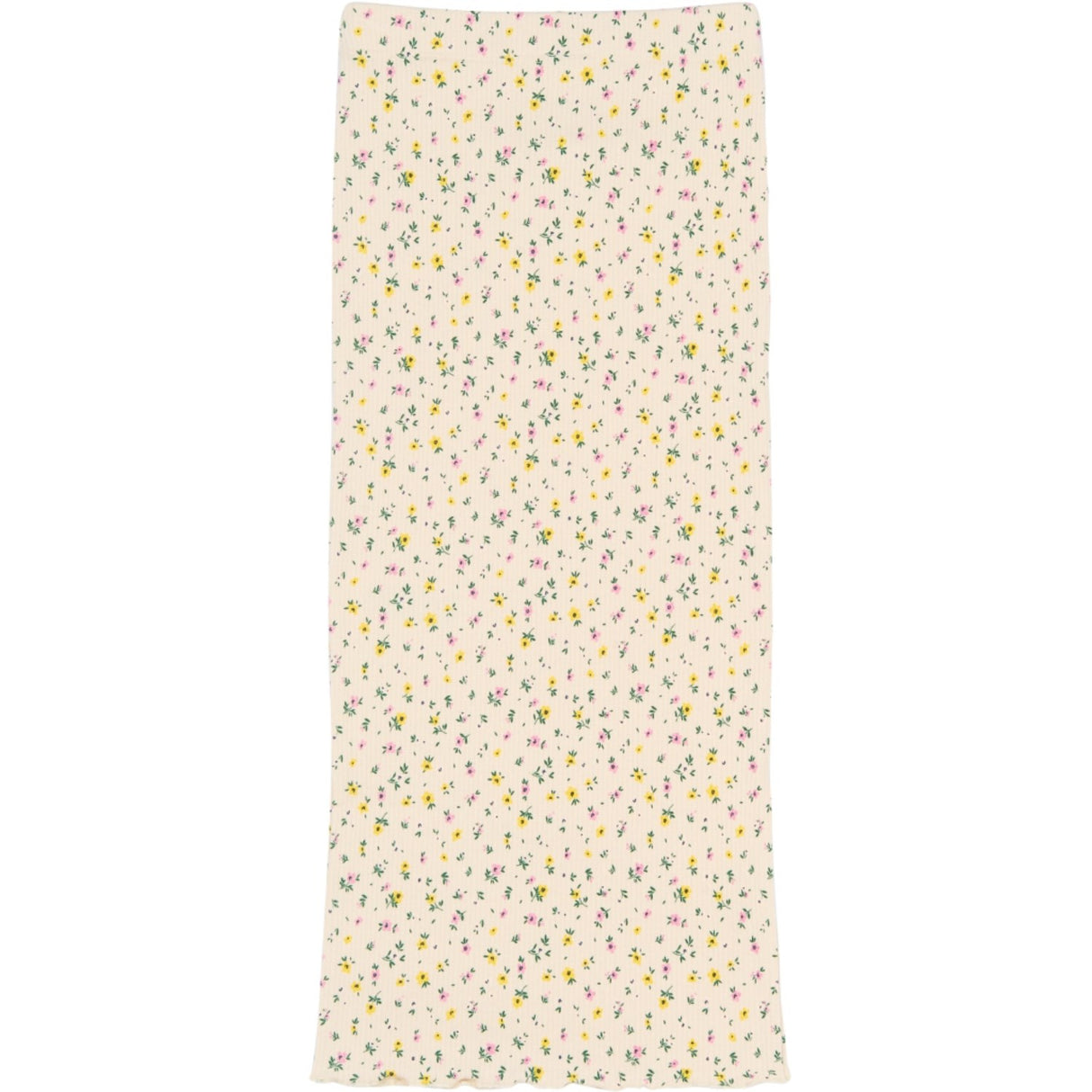 The New Gardenia Aop Tnsummer Long Rib Skjørt