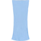 The New Forever Blue Tntove Long Rib Skjørt