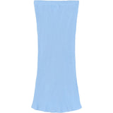 The New Forever Blue Tntove Long Rib Skjørt