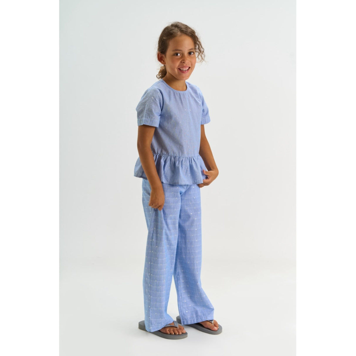 The New Forever Blue Striped Tntheresa Wide Bukser