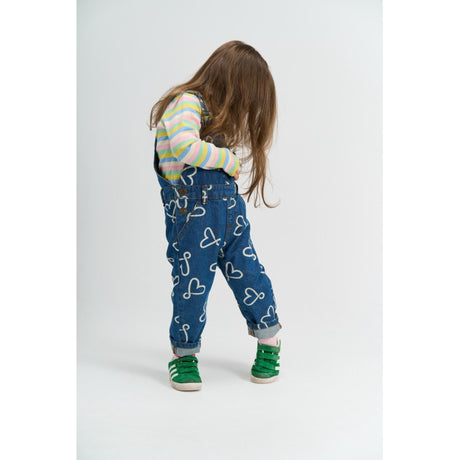 THE NEW Siblings Medium Blue Denim Aop Tnstshea Denim Dungarees