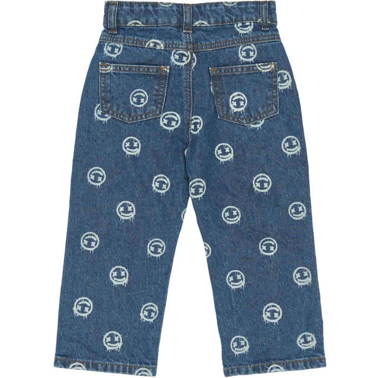 THE NEW Siblings Medium Blue Denim Aop Tnstspero Baggy Fit Jeans