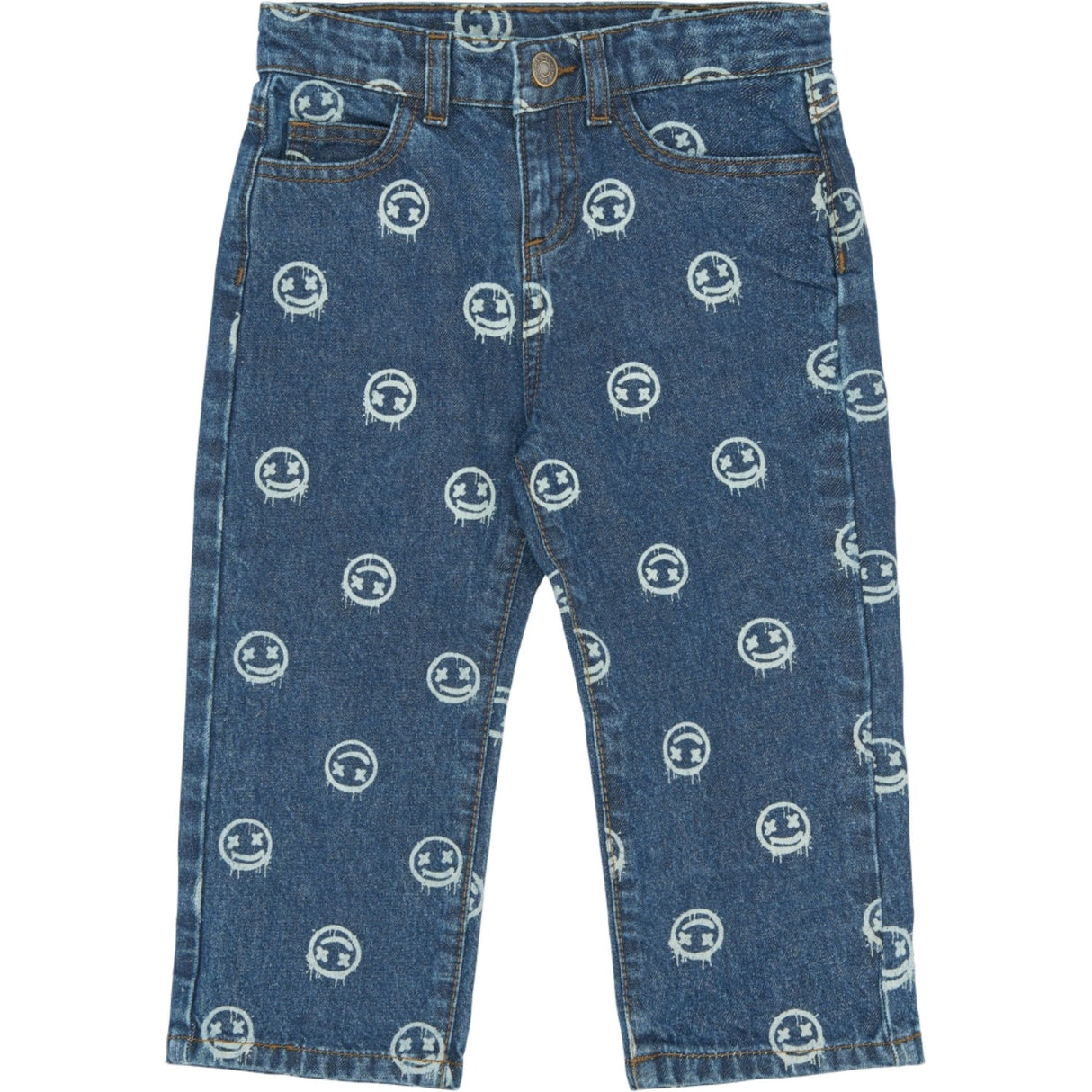 THE NEW Siblings Medium Blue Denim Aop Tnstspero Baggy Fit Jeans