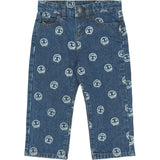 THE NEW Siblings Medium Blue Denim Aop Tnstspero Baggy Fit Jeans