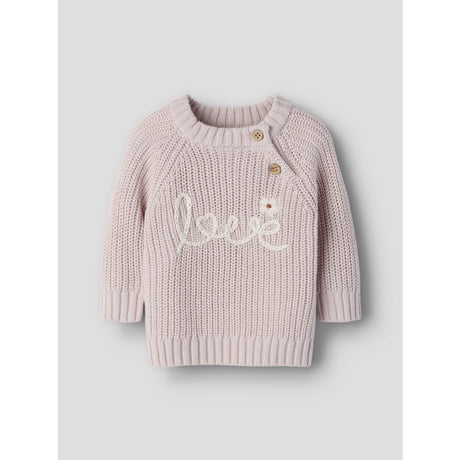 Lil'Atelier Hushed Violet Nbfemlen Emb Ls Strikk Lil
