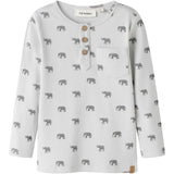 Lil'Atelier Glacier Gray Elephant Nmmlavo Eno Slim Ls Topp Lil