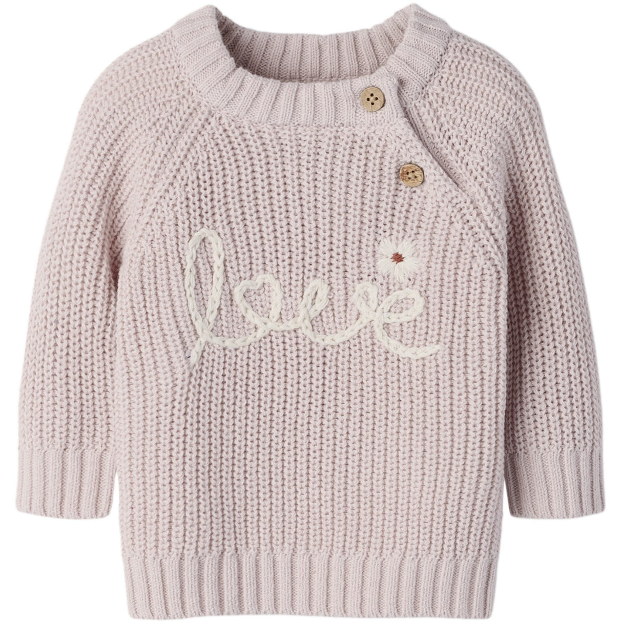 Lil'Atelier Hushed Violet Nbfemlen Emb Ls Strikk Lil
