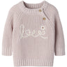Lil'Atelier Hushed Violet Nbfemlen Emb Ls Strikk Lil