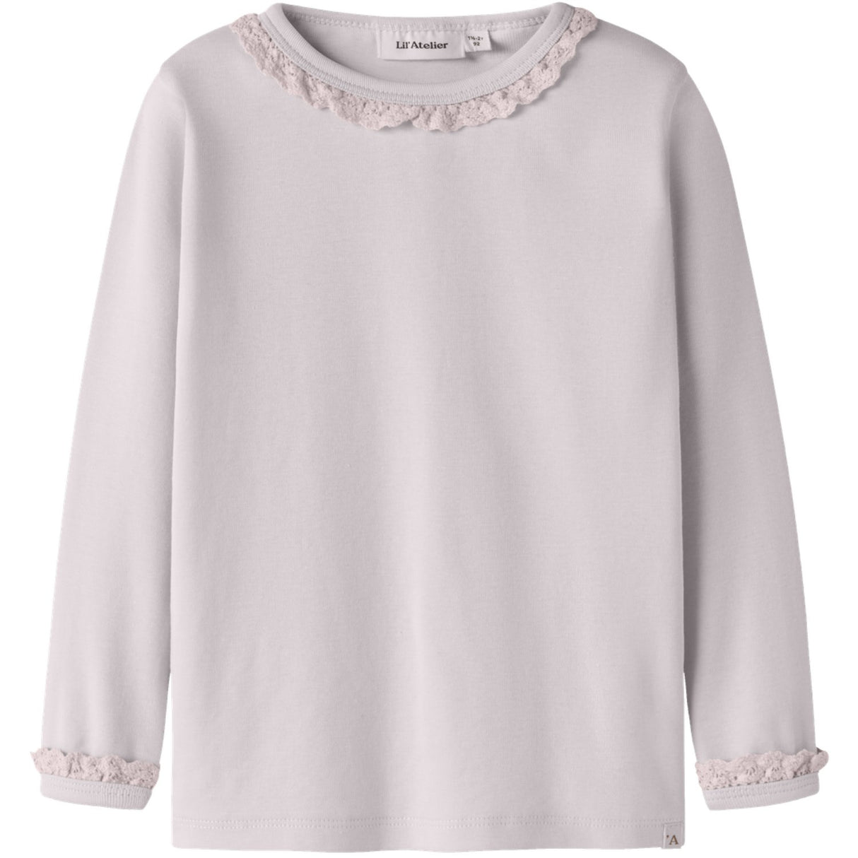 Lil'Atelier Hushed Violet Nmflayo Sup Ls Slim Topp Solid Lil