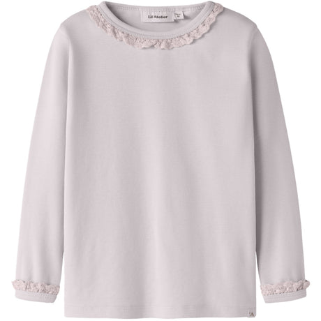 Lil'Atelier Hushed Violet Nmflayo Sup Ls Slim Topp Solid Lil