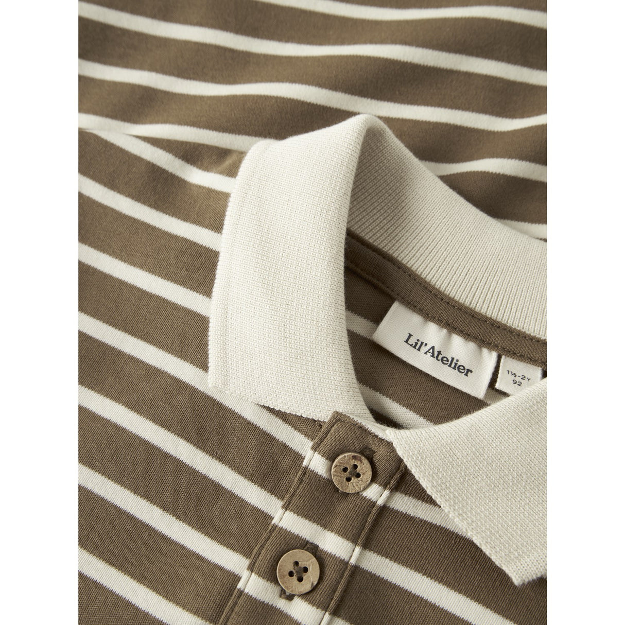 Lil'Atelier Kangaroo Turtledove Nmmlimia Ls Loose Polo Topp Lil