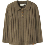 Lil'Atelier Kangaroo Nmmlomon Ls Loose Strikk Polo Lil