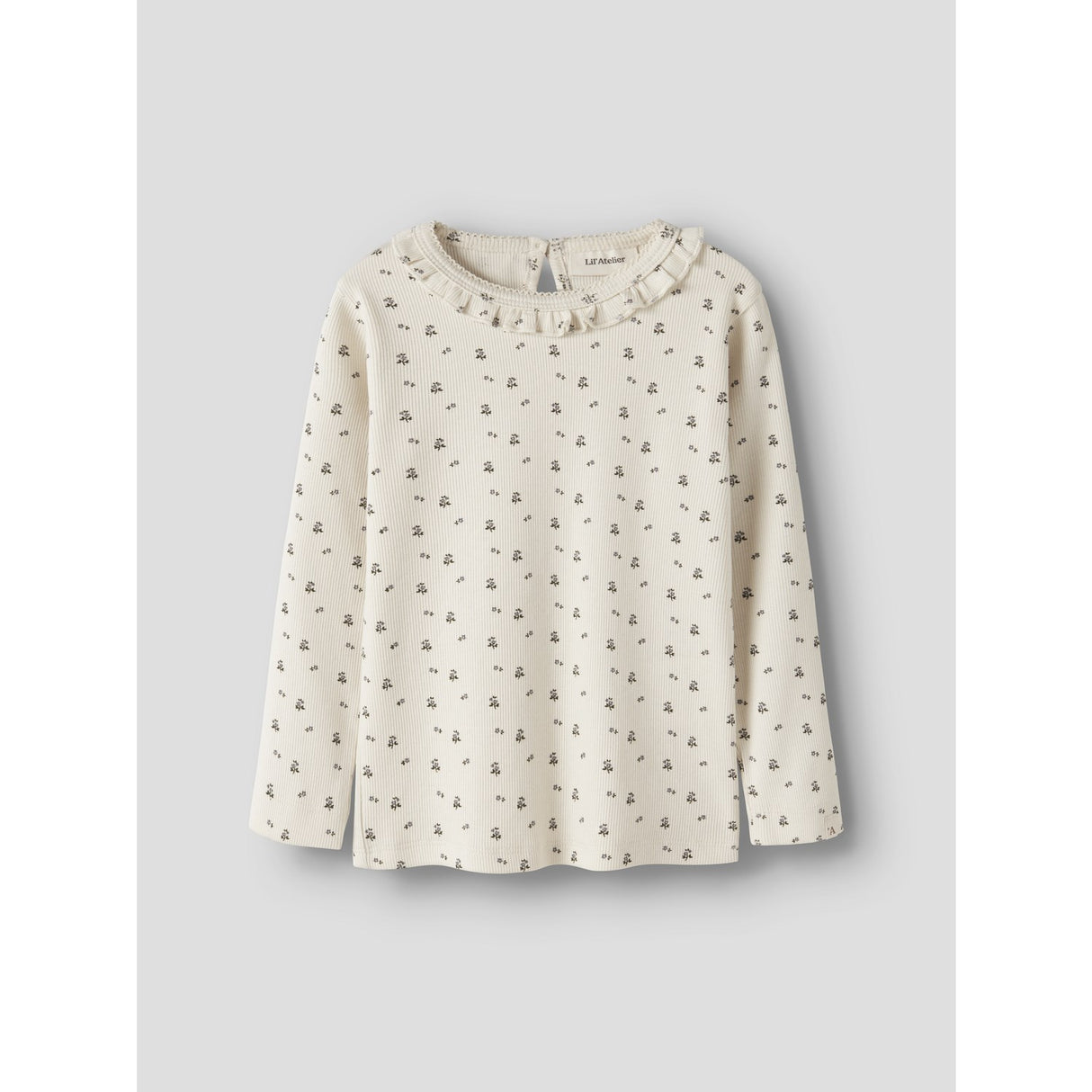 Lil'Atelier Turtledove Blue Flower Nmflago Mai Ls Slim Topp Lil