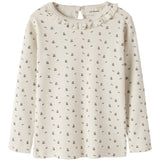 Lil'Atelier Turtledove Blue Flower Nmflago Mai Ls Slim Topp Lil