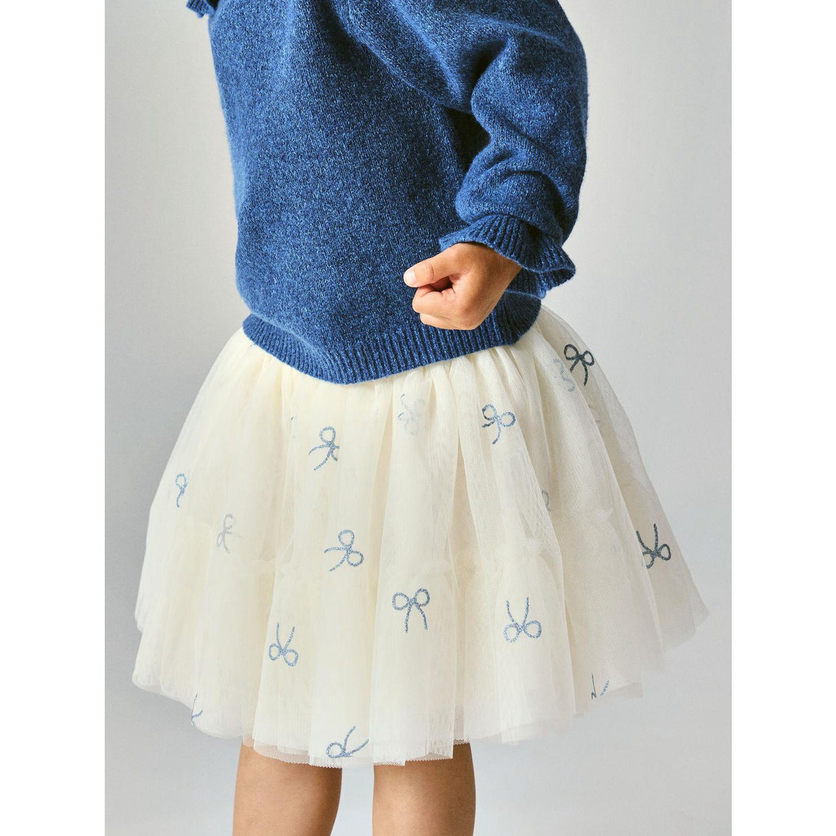Name It Antique White Vintage Indigo Nmfkira Tyll Skjørt