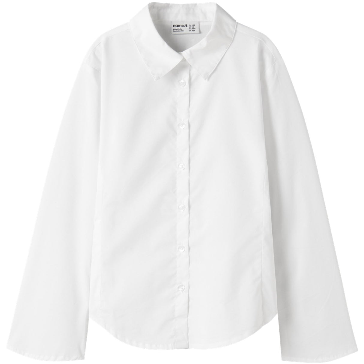 Name It Bright White Nkflimon Ls Skjorte