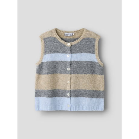 Name It Subdued Blue Nkfluci Loose Strikk Vest