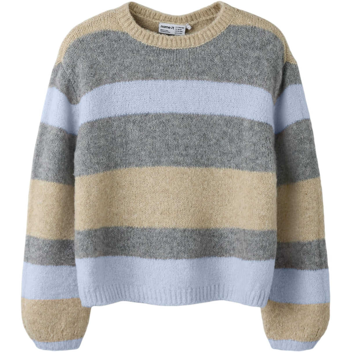 Name It Subdued Blue Nkfluci Ls Loose Strikk