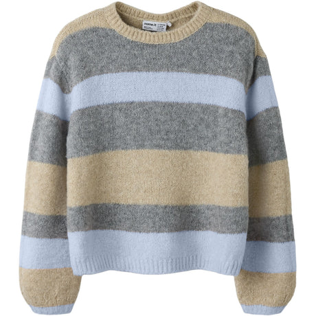 Name It Subdued Blue Nkfluci Ls Loose Strikk