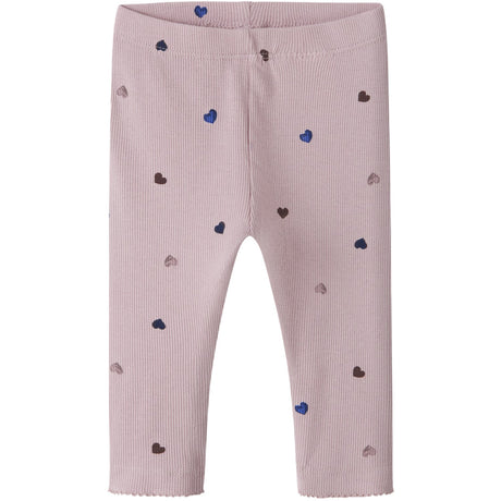 Name It Burnished Lilac Hearts Nbfnutti Leggings Noos