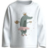 Name It Bright White Dino Princess Nmfveen Ls Nreg Topp