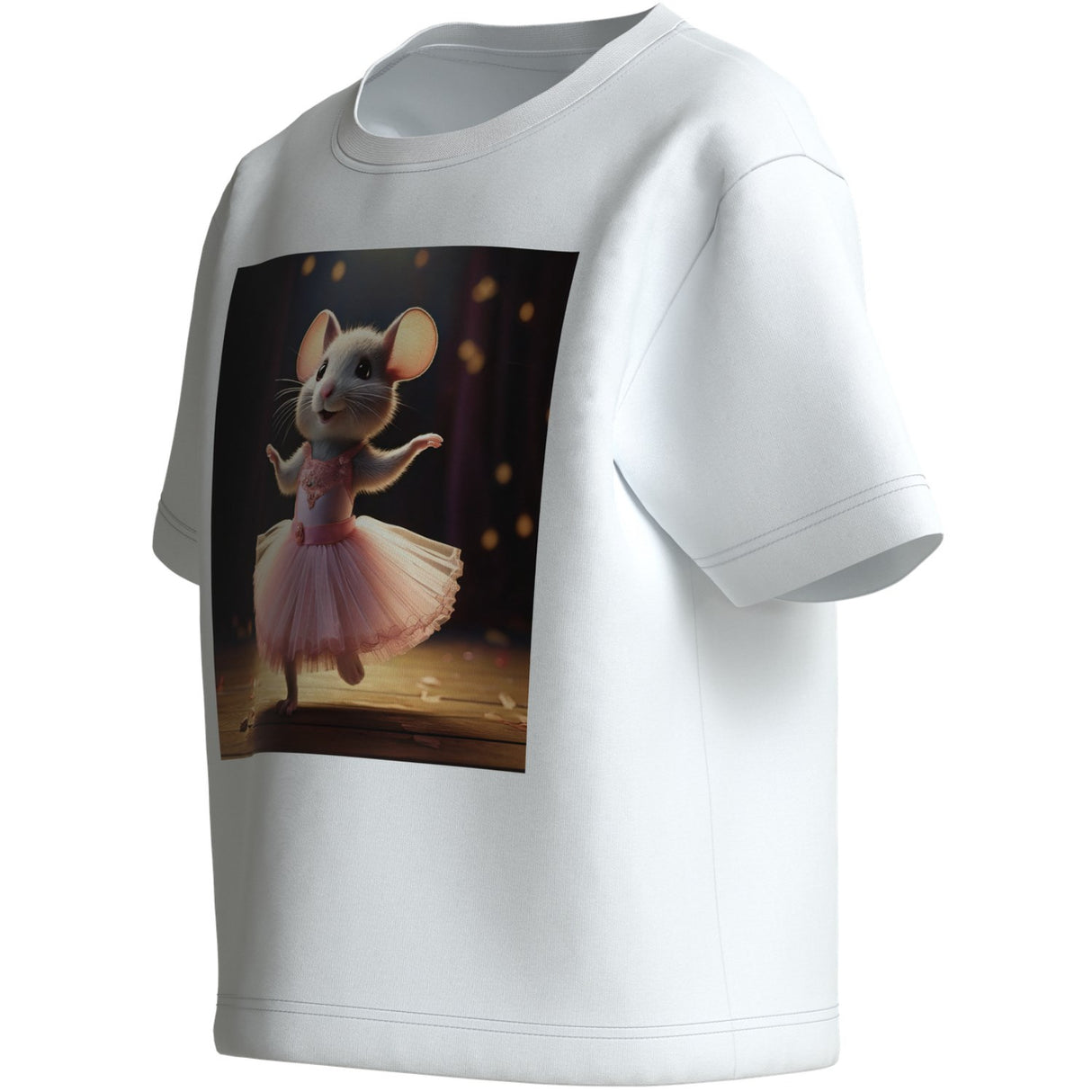 Name It Bright White Ballerina Mouse Nmfvotea Ss Nreg Topp